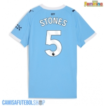 Camisa de time de futebol Manchester City John Stones #5 Replicas 1º Equipamento Feminina 2025-26 Manga Curta